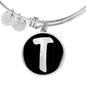 Initial T v2b - Bangle Bracelet