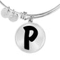 Initial P v1b - Bangle Bracelet