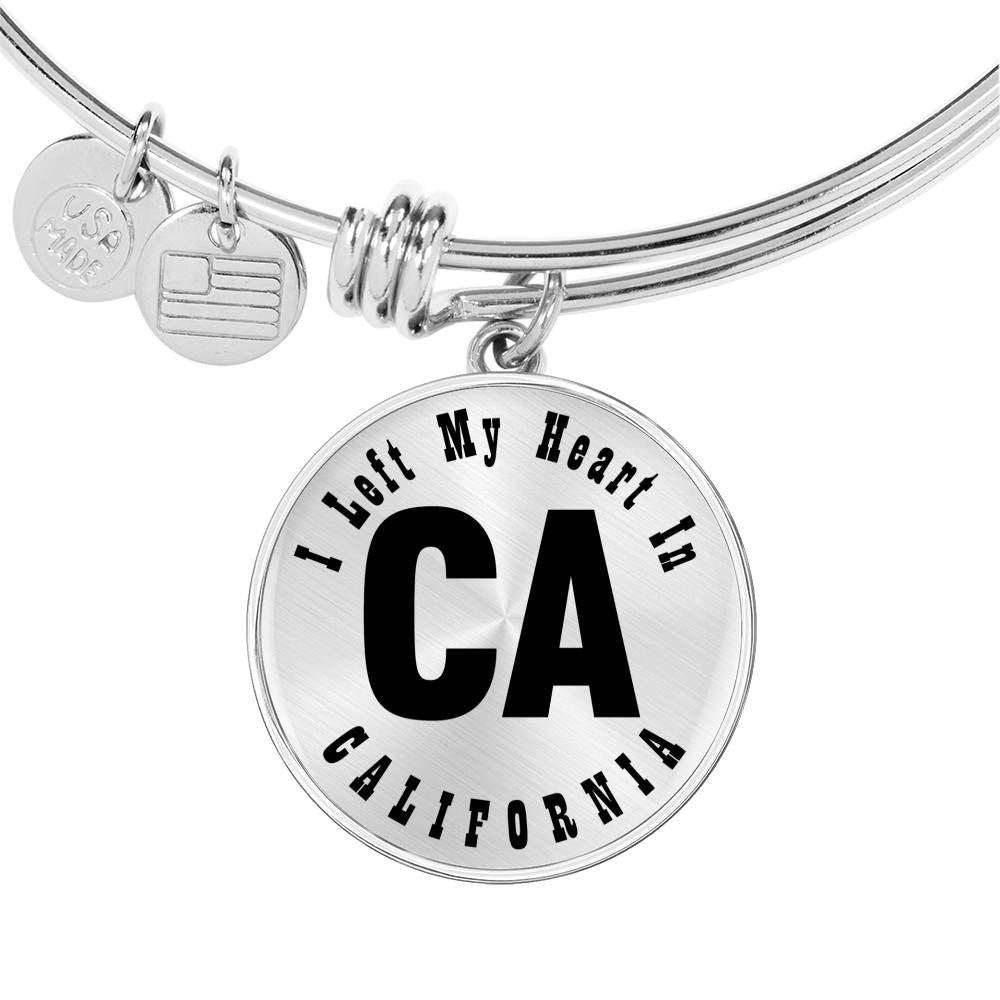Heart In California v01 - Bangle Bracelet