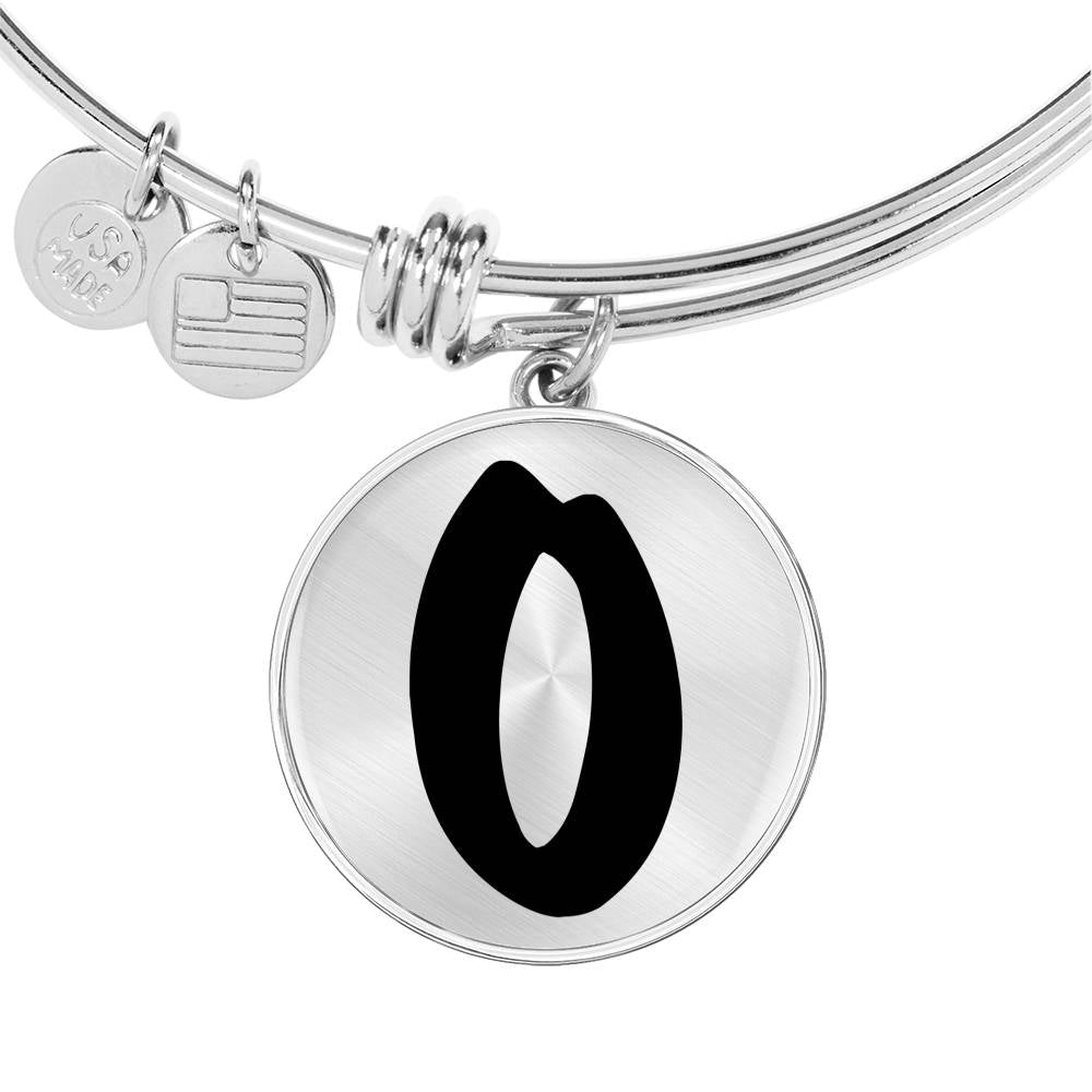 Initial O v1b - Bangle Bracelet