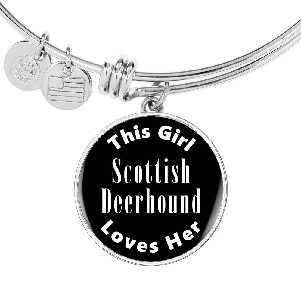 Scottish Deerhound v2 - Bangle Bracelet