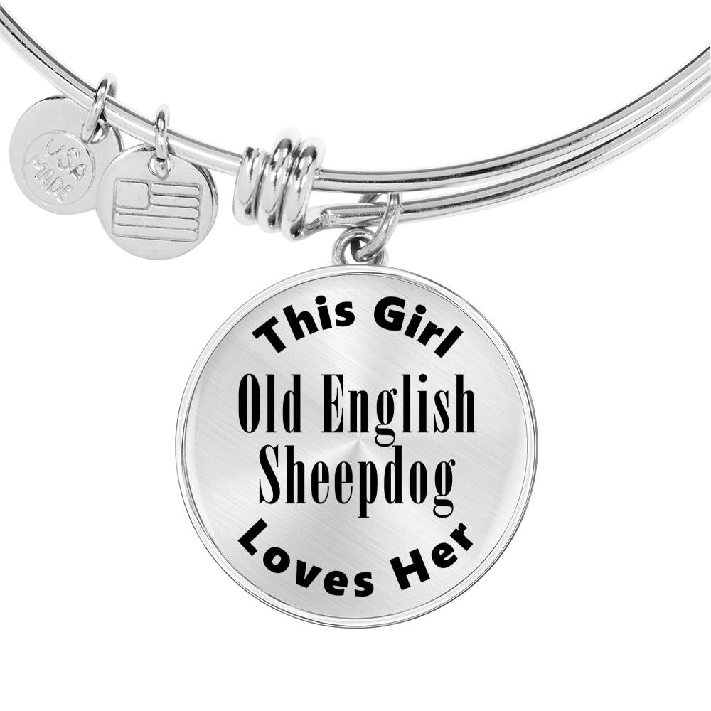 Old English Sheepdog - Bangle Bracelet