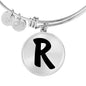 Initial R v1b - Bangle Bracelet