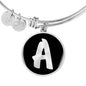 Initial A v2b - Bangle Bracelet