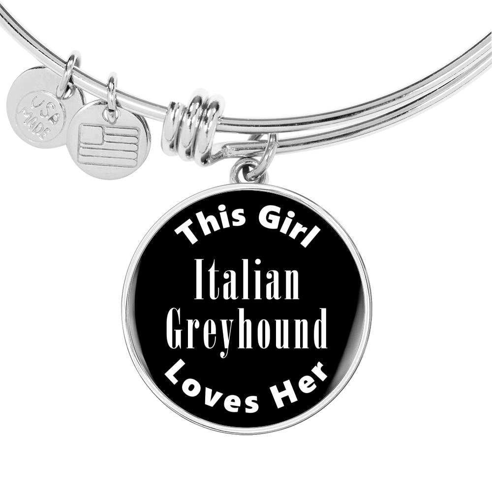 Italian Greyhound v2 - Bangle Bracelet