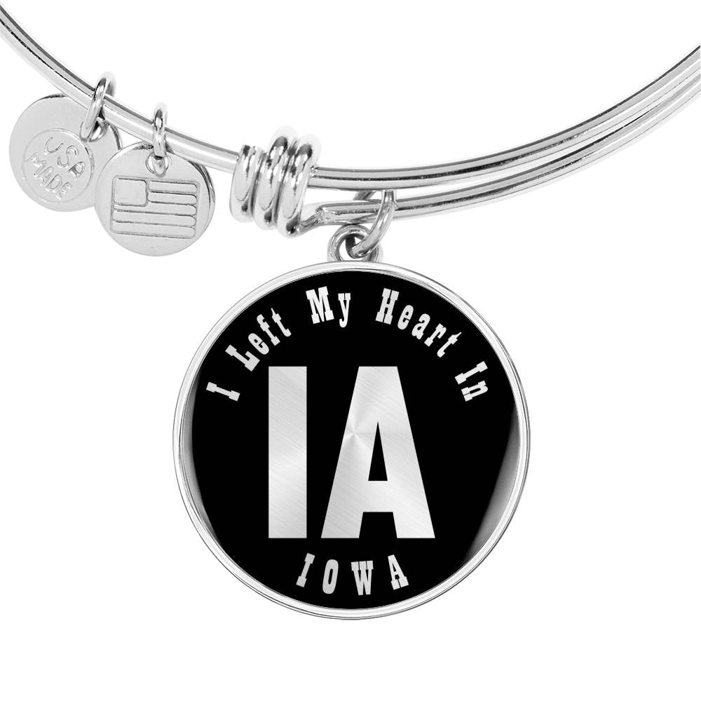 Heart In Iowa v02 - Bangle Bracelet
