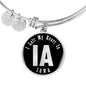 Heart In Iowa v02 - Bangle Bracelet