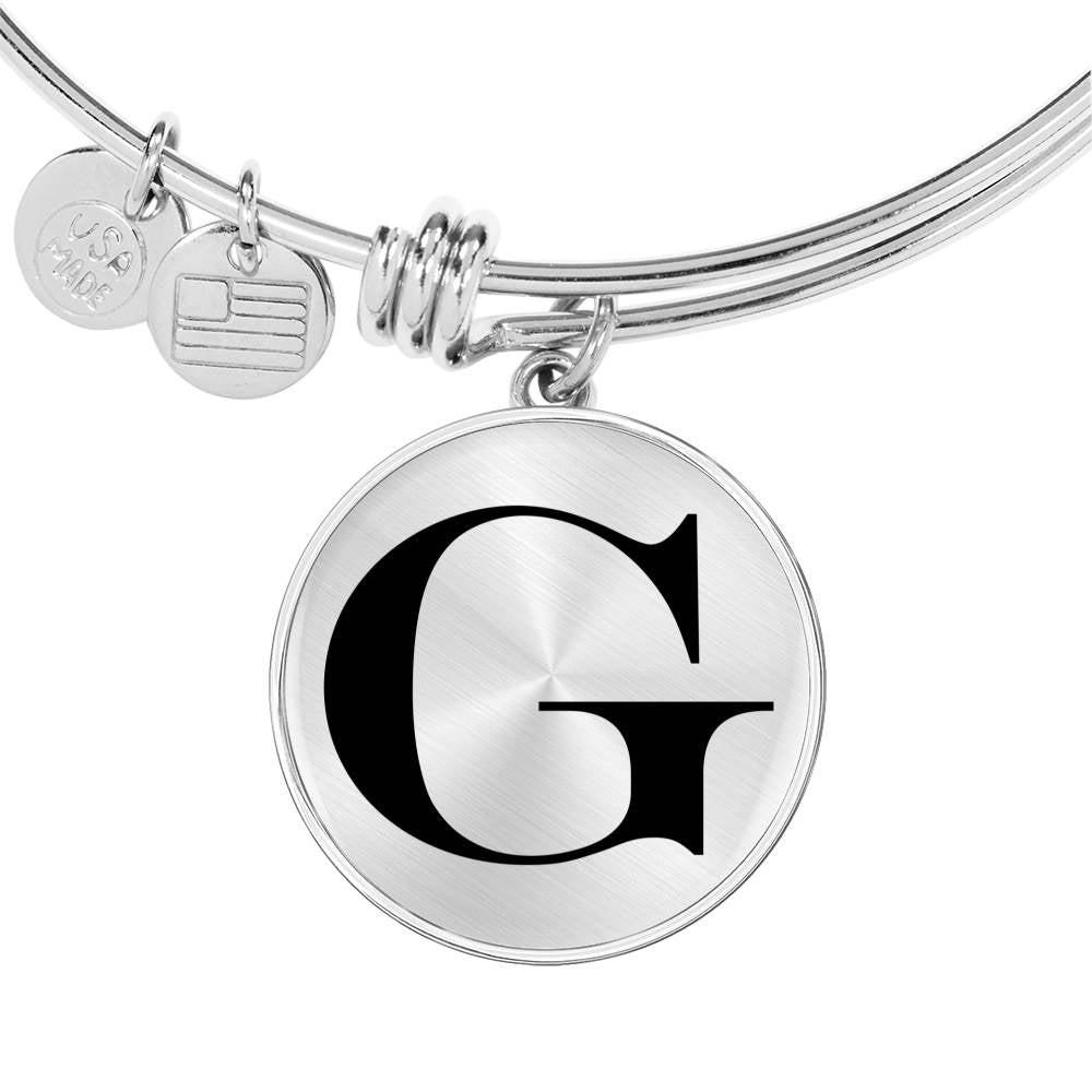 Initial G v1a - Bangle Bracelet
