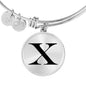 Initial X v1a - Bangle Bracelet
