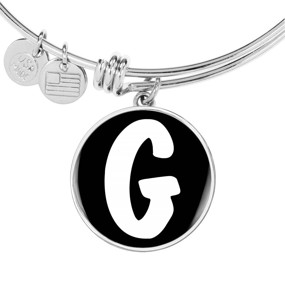 Initial G v3b - Bangle Bracelet