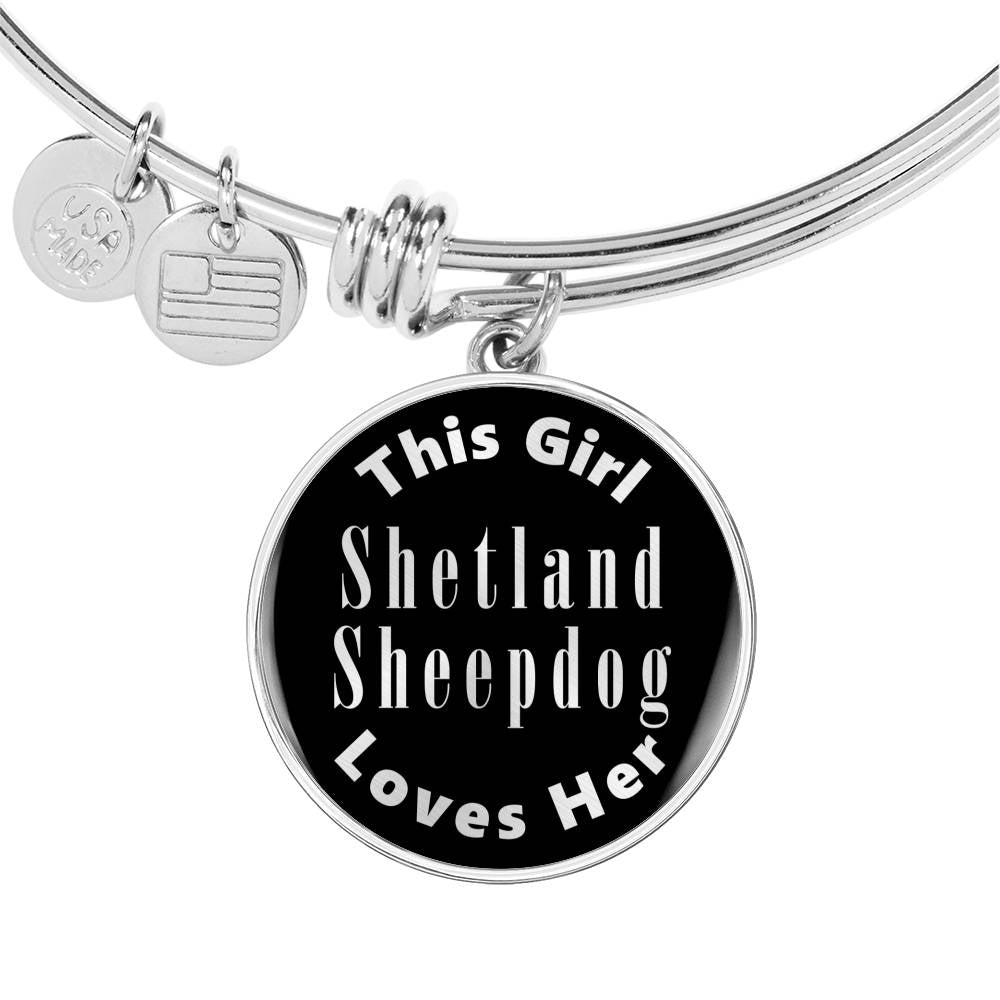 Shetland Sheepdog v2s - Bangle Bracelet