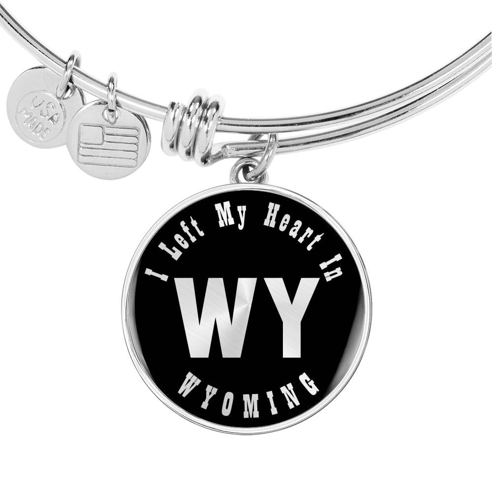 Heart In Wyoming v02 - Bangle Bracelet