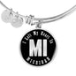 Heart In Michigan v02 - Bangle Bracelet