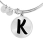 Initial K v1b - Bangle Bracelet