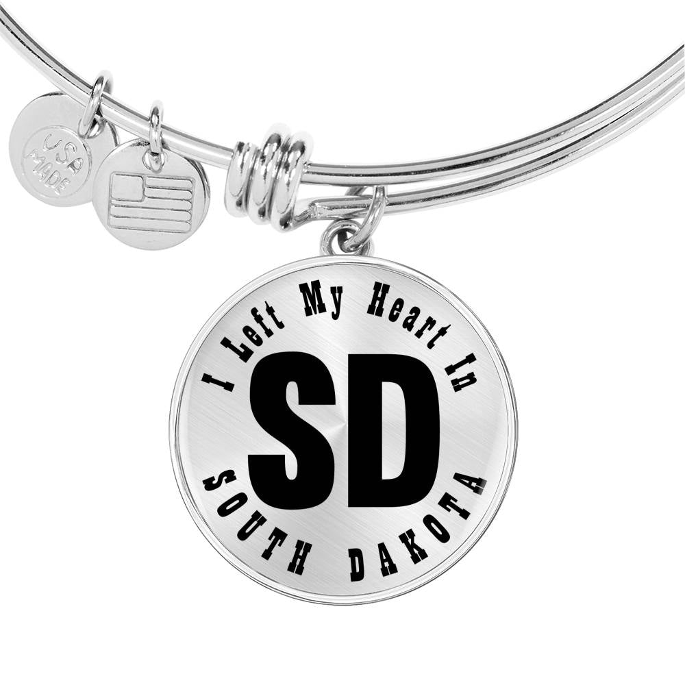 Heart In South Dakota v01 - Bangle Bracelet