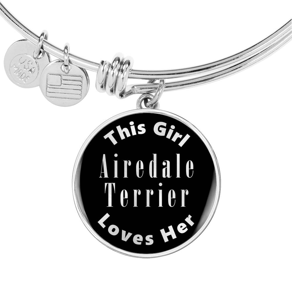 Airedale Terrier v2s - Bangle Bracelet