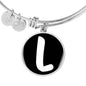 Initial L v3b - Bangle Bracelet