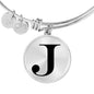 Initial J v1a - Bangle Bracelet