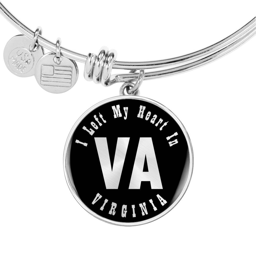 Heart In Virginia v02 - Bangle Bracelet