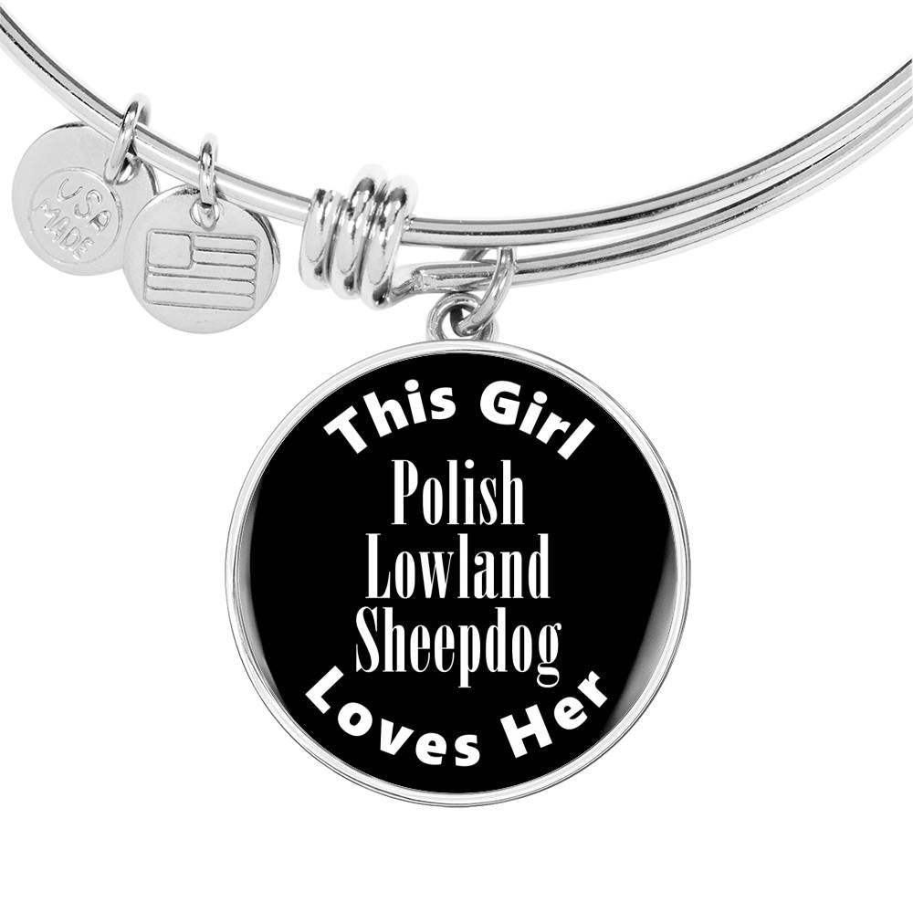 Polish Lowland Sheepdog v2 - Bangle Bracelet