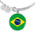 Brazilian Flag - Bangle Bracelet