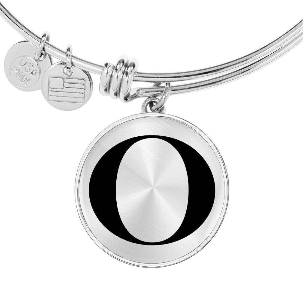 Initial O v1a - Bangle Bracelet