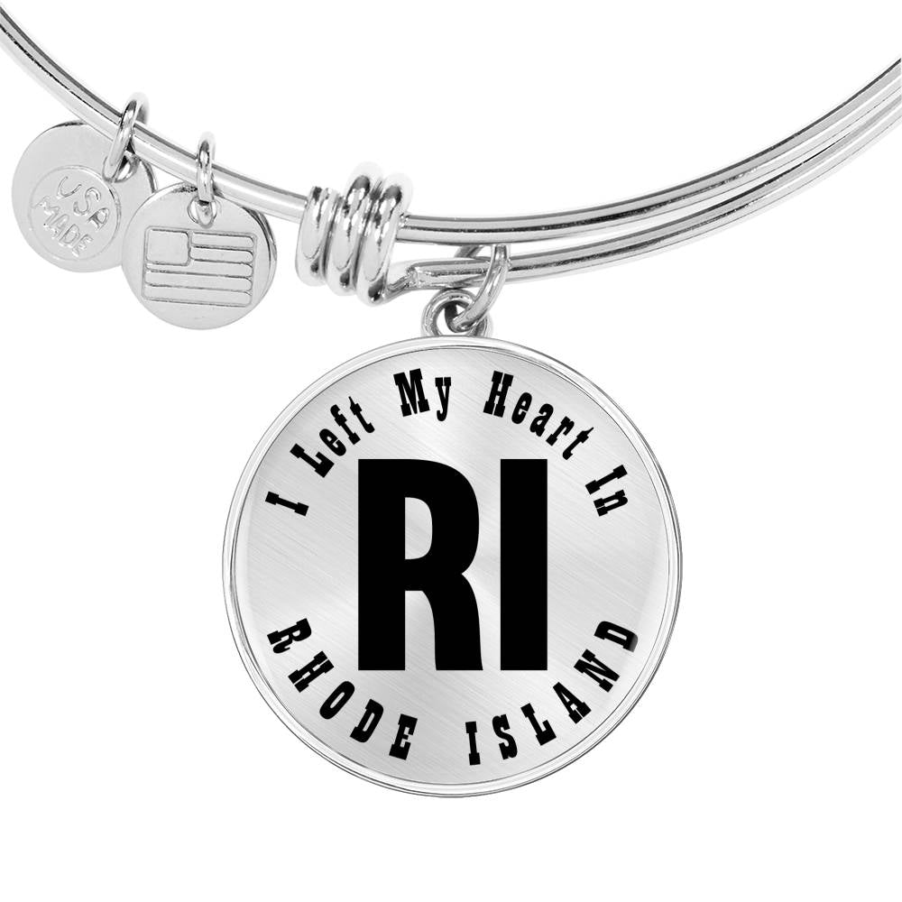 Heart In Rhode Island v01 - Bangle Bracelet