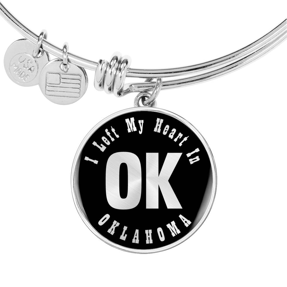 Heart In Oklahoma v02 - Bangle Bracelet