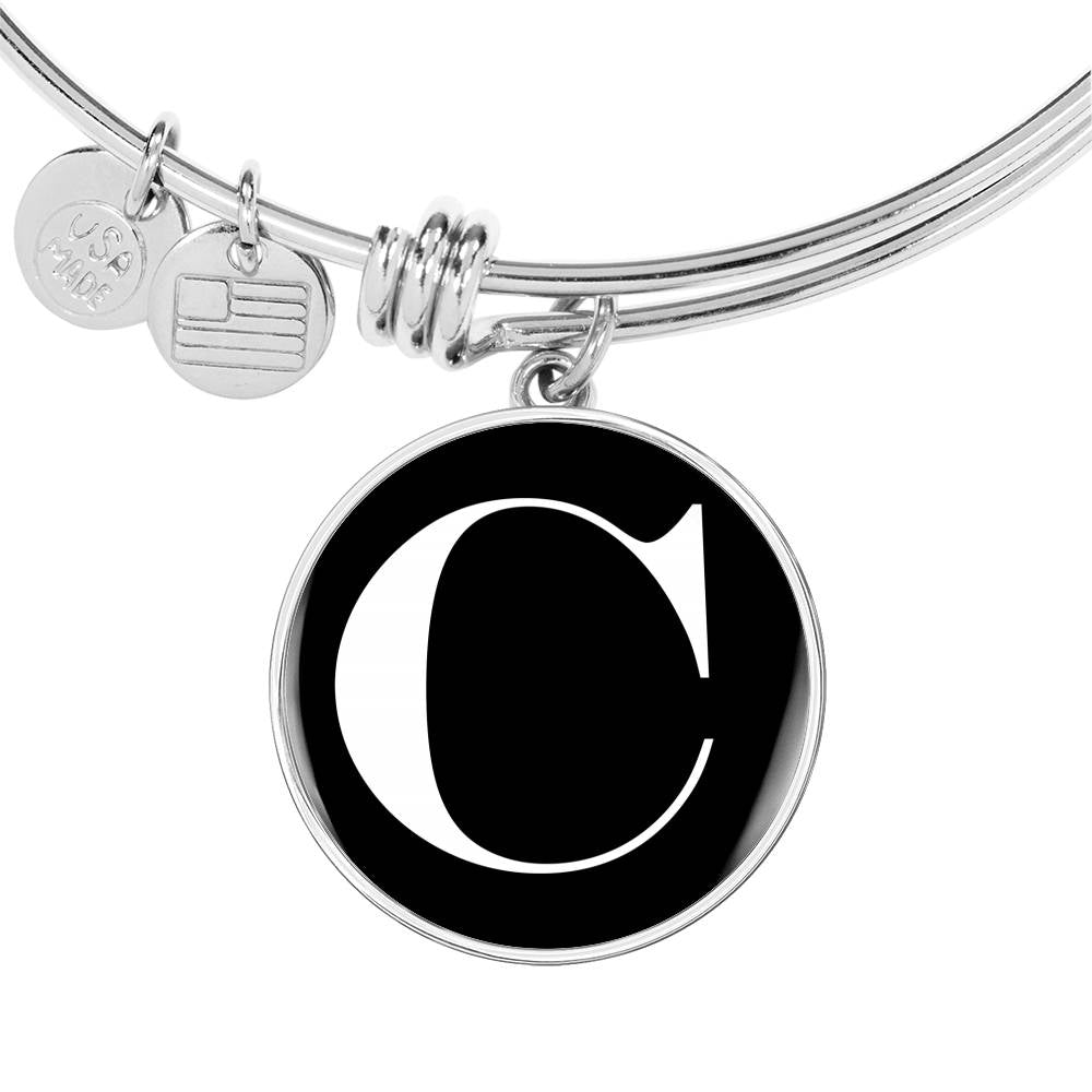 Initial C v3a - Bangle Bracelet