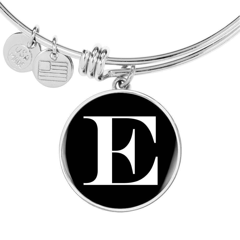 Initial E v3a - Bangle Bracelet