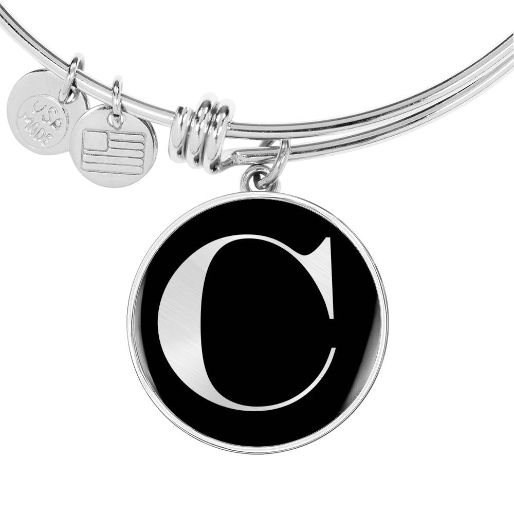 Initial C v2a - Bangle Bracelet