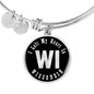 Heart In Wisconsin v02 - Bangle Bracelet