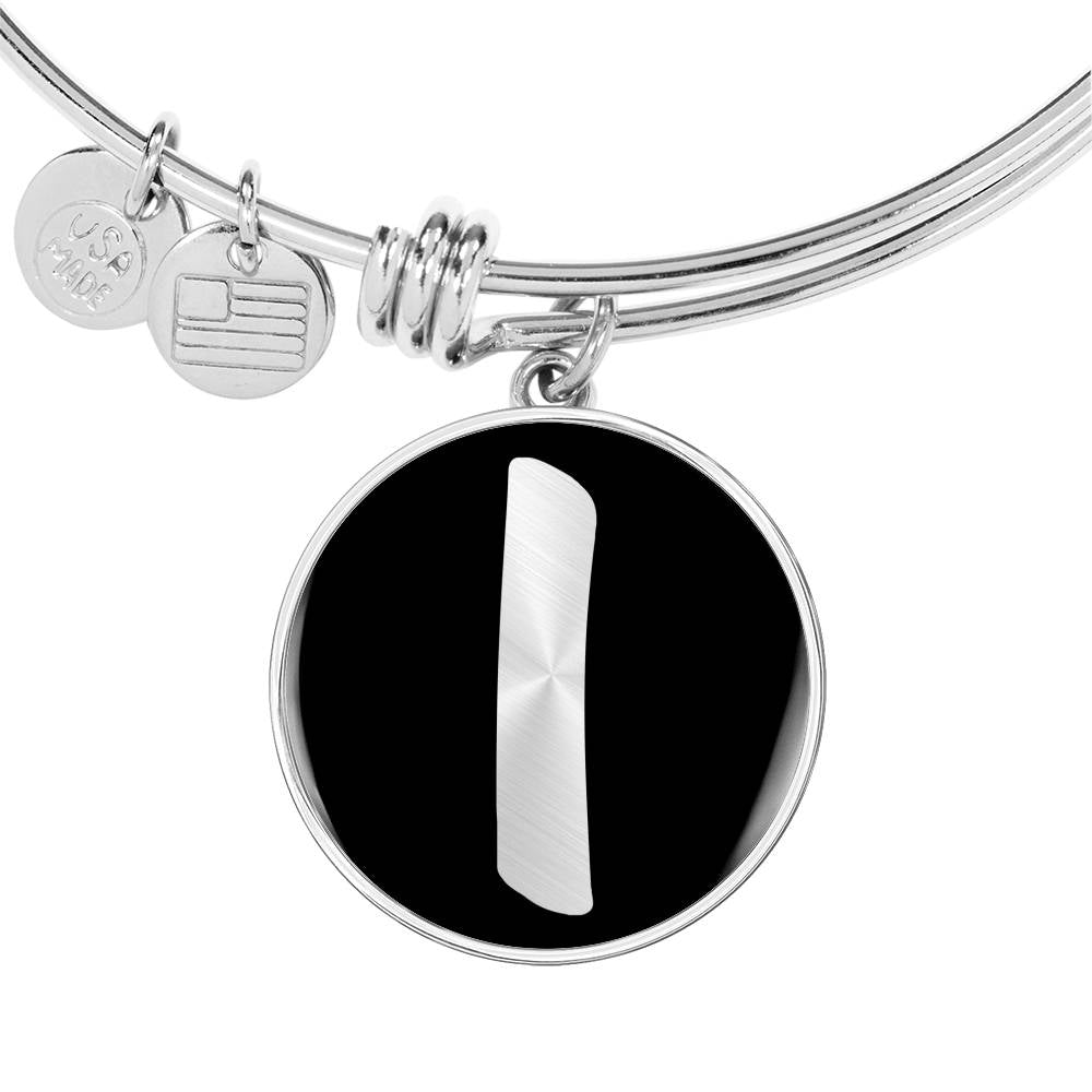 Initial I v2b - Bangle Bracelet