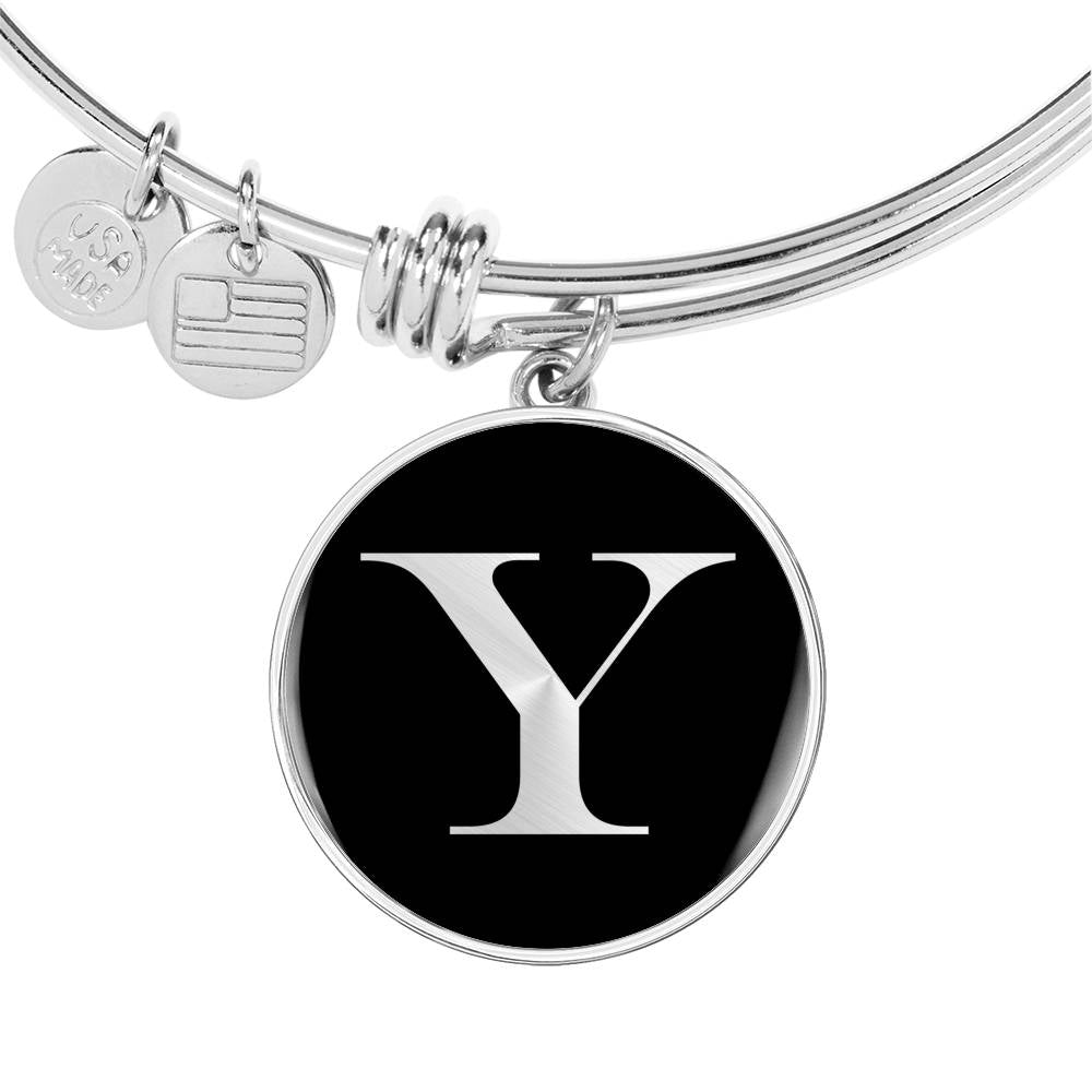 Initial Y v2a - Bangle Bracelet