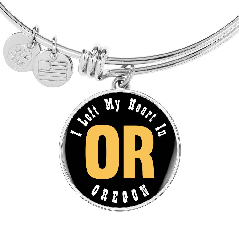 Heart In Oregon - Bangle Bracelet