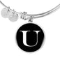 Initial U v3a - Bangle Bracelet