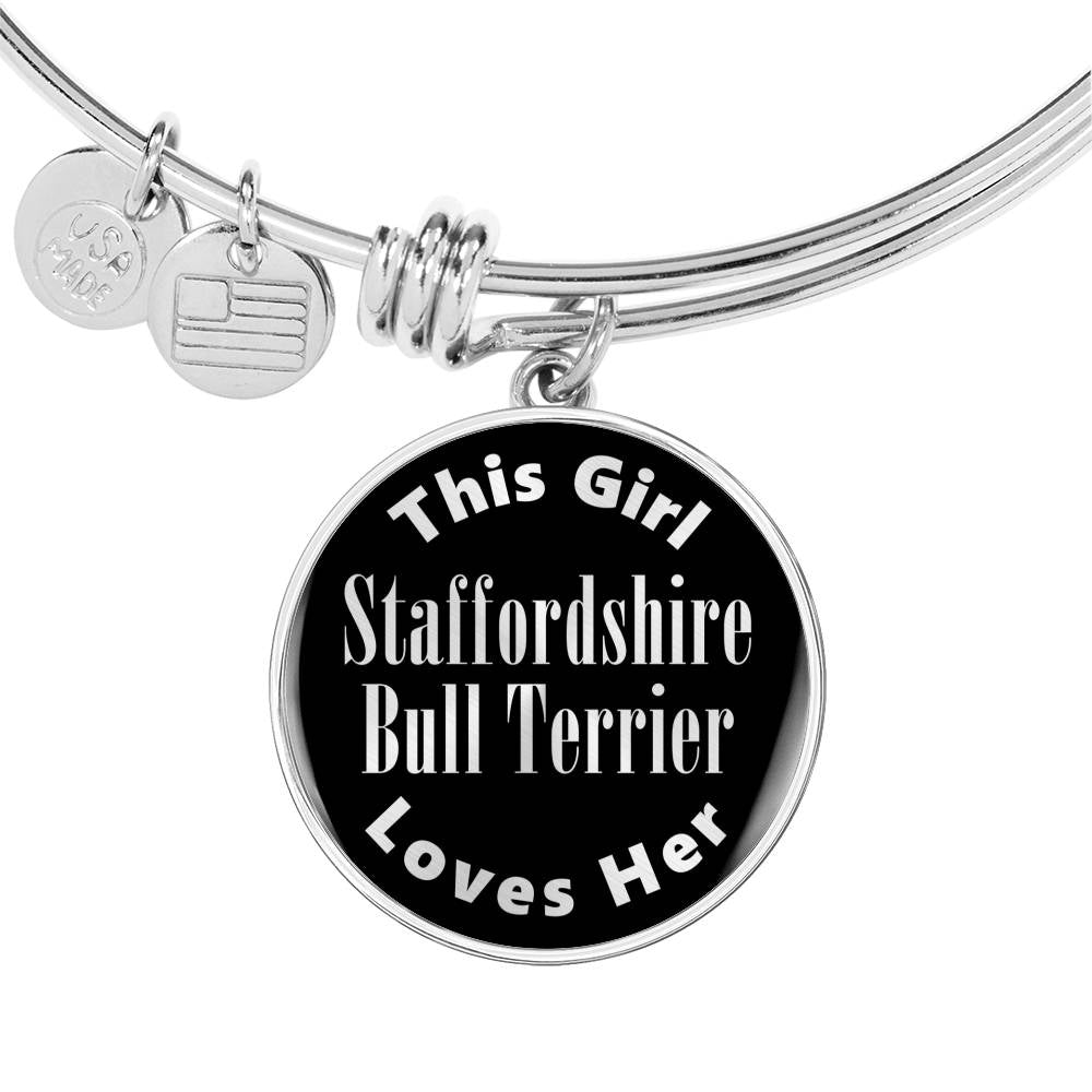 Staffordshire Bull Terrier v2s - Bangle Bracelet