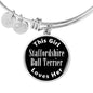 Staffordshire Bull Terrier v2s - Bangle Bracelet