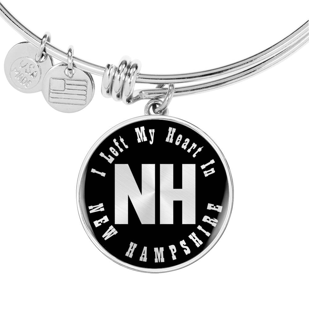 Heart In New Hampshire v02 - Bangle Bracelet