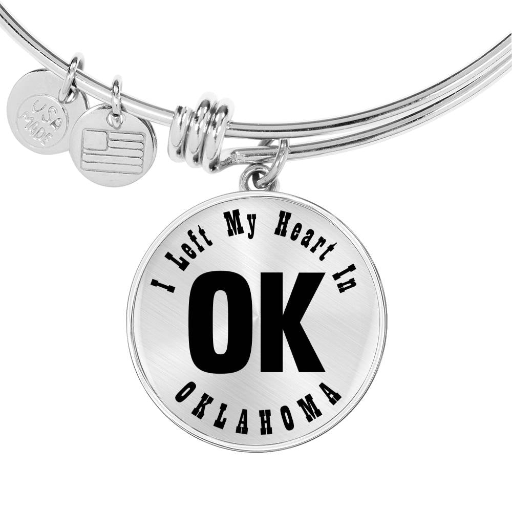 Heart In Oklahoma v01 - Bangle Bracelet