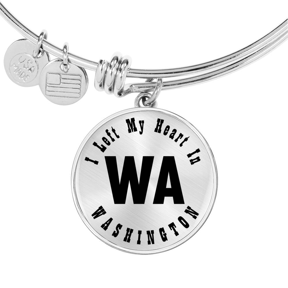 Heart In Washington v01 - Bangle Bracelet