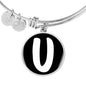 Initial U v3b - Bangle Bracelet