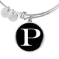 Initial P v3a - Bangle Bracelet
