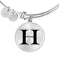 Initial H v1a - Bangle Bracelet