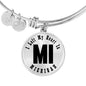 Heart In Michigan v01 - Bangle Bracelet