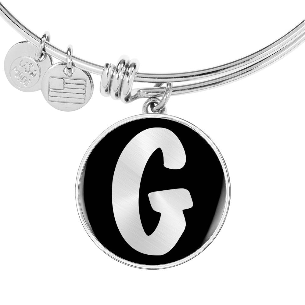 Initial G v2b - Bangle Bracelet