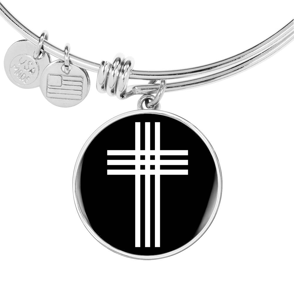 Stylized Cross v2 - Bangle Bracelet