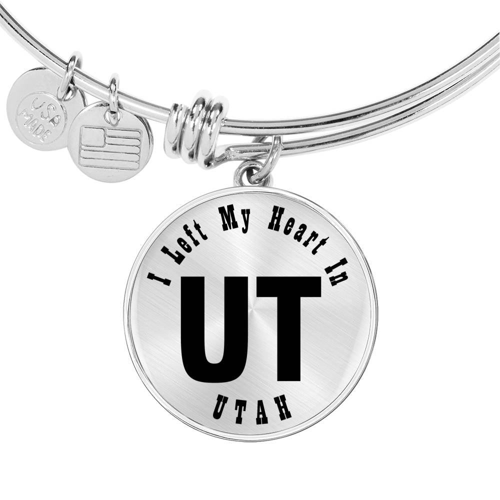 Heart In Utah v01 - Bangle Bracelet