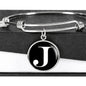 Initial J v3a - Bangle Bracelet