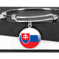 Slovak Flag - Bangle Bracelet